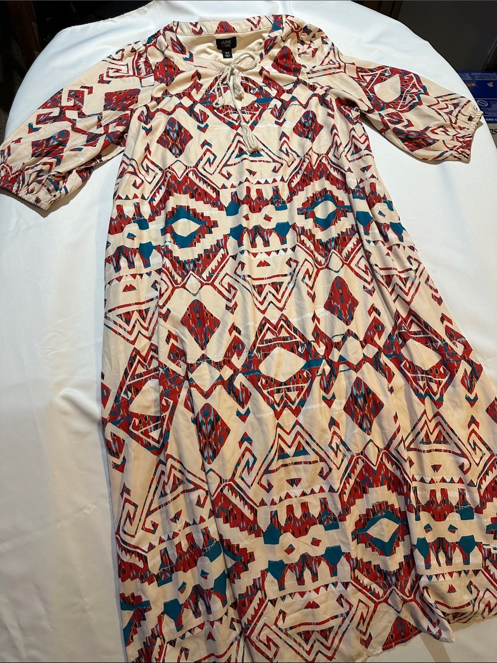 Boho Cream Plus Size 18/20 Women's dress by June & Vie